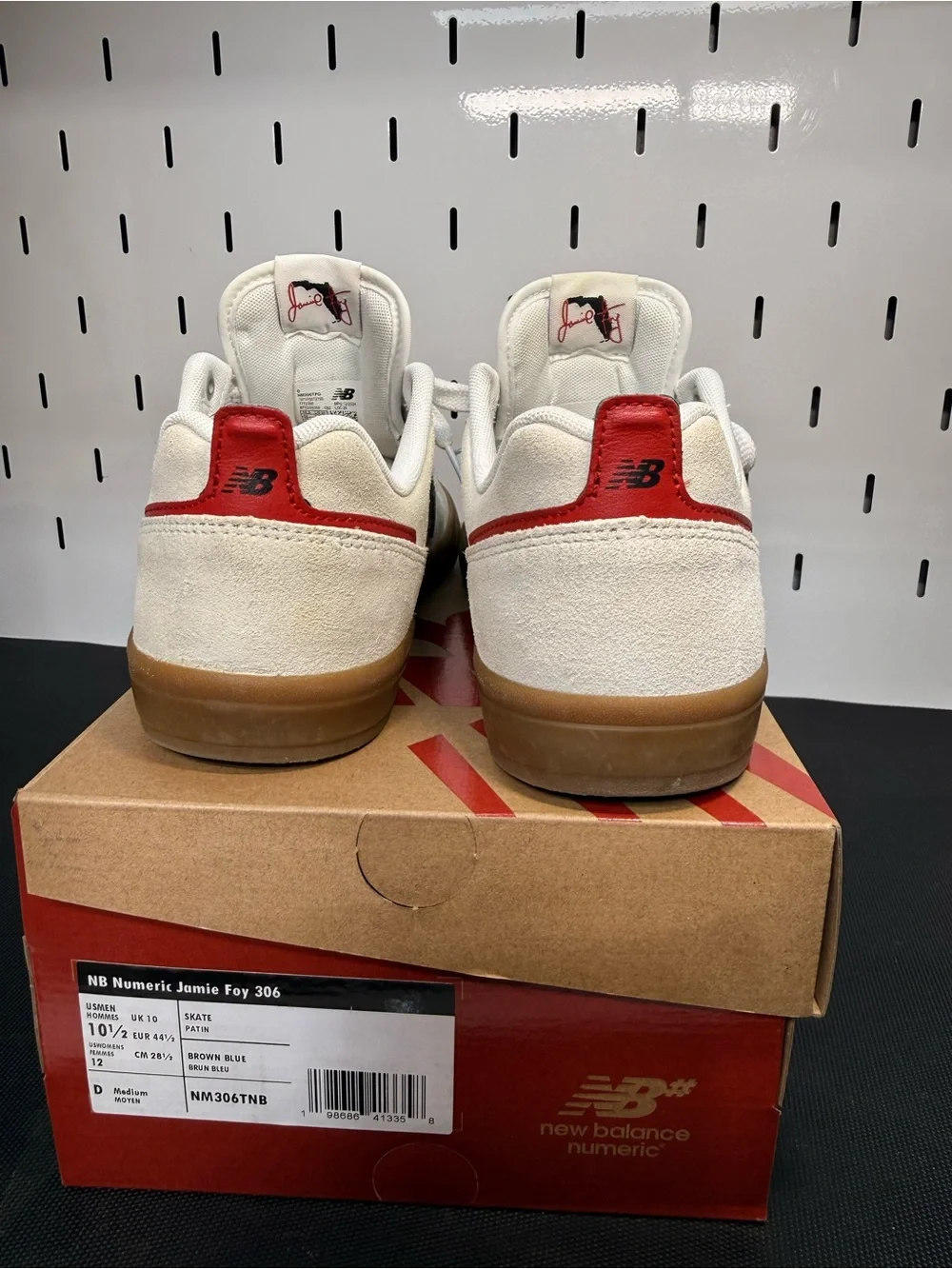 New Balance Numeric 306 Men’s White and Gum Skate Sneakers